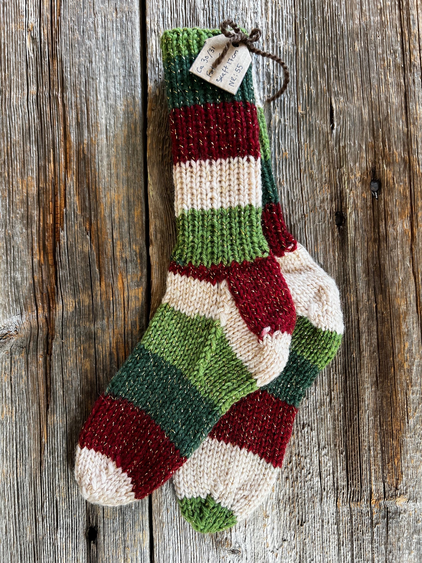 Handstickade sockor 30/31 Nr 55