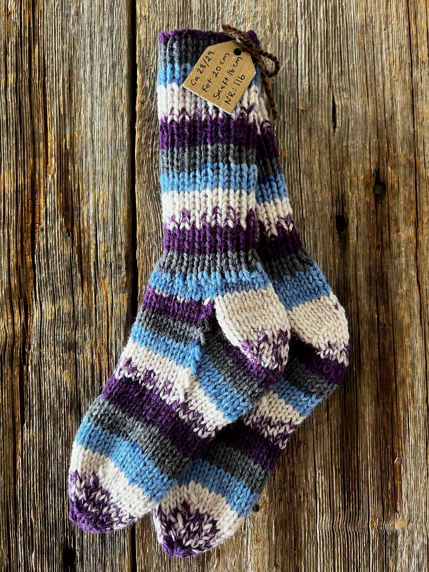 Handstickade sockor 28/29 Nr 116