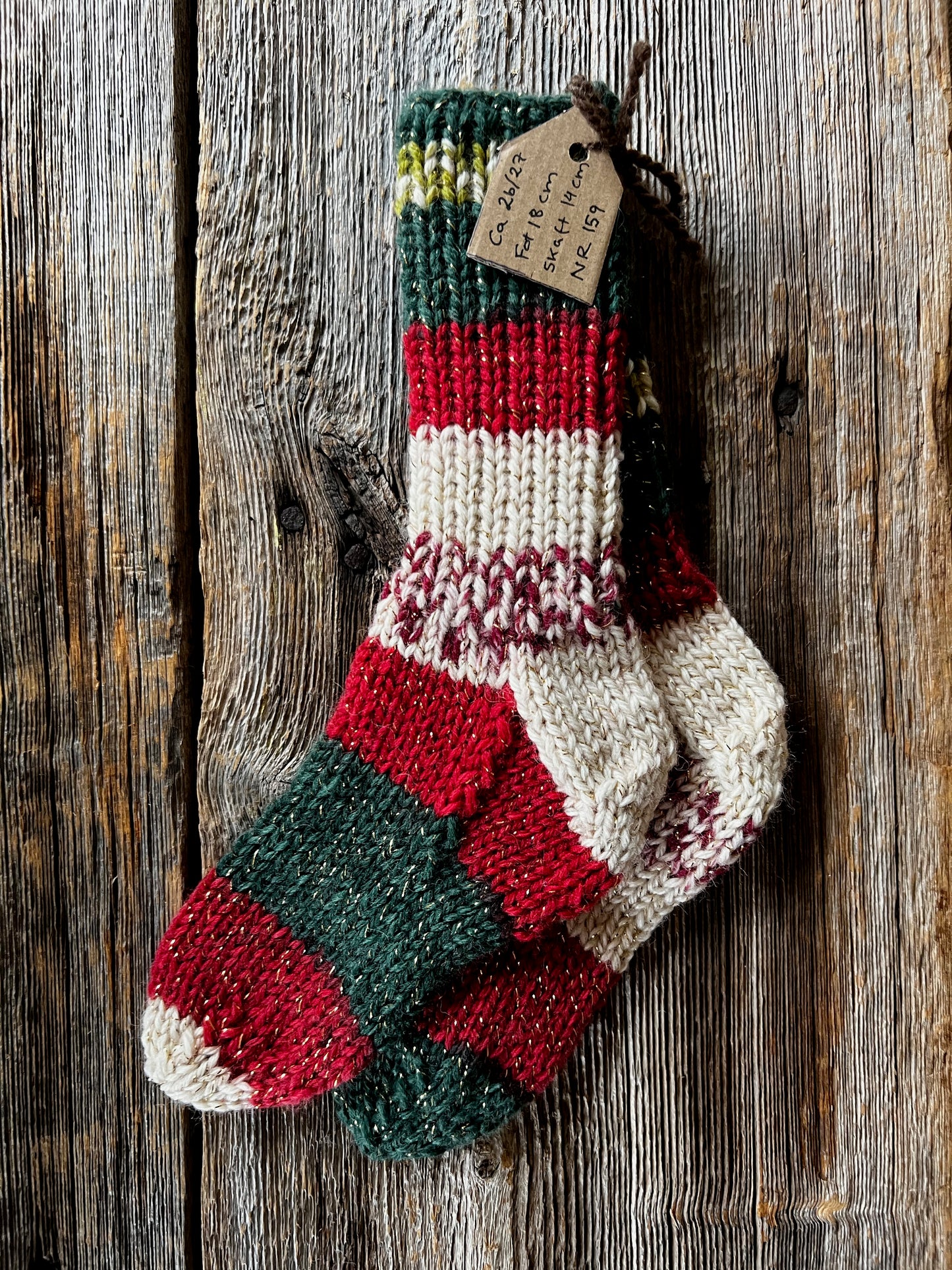 Handstickade sockor 26/27 Nr 159