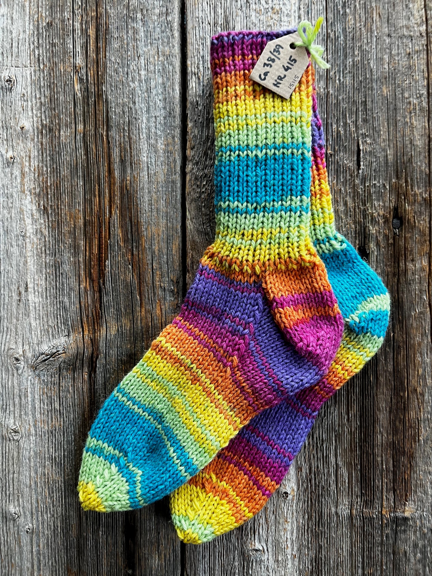 Handstickade sockor 38/39 Nr 415