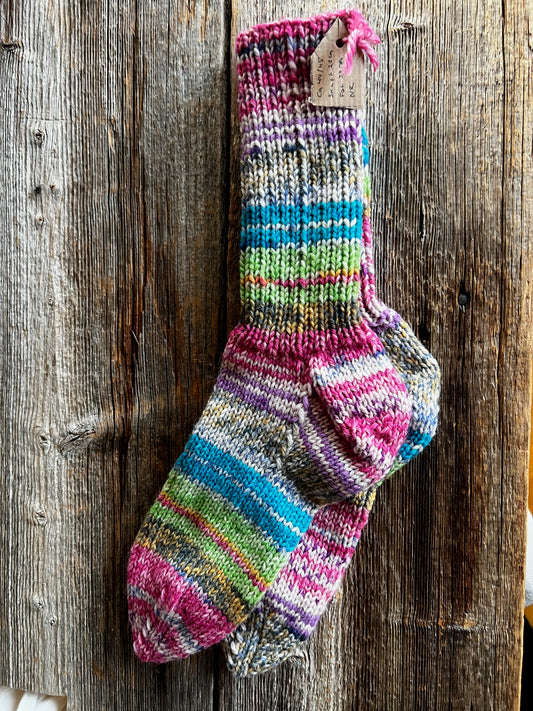 Handstickade sockor 44/45 Nr 295