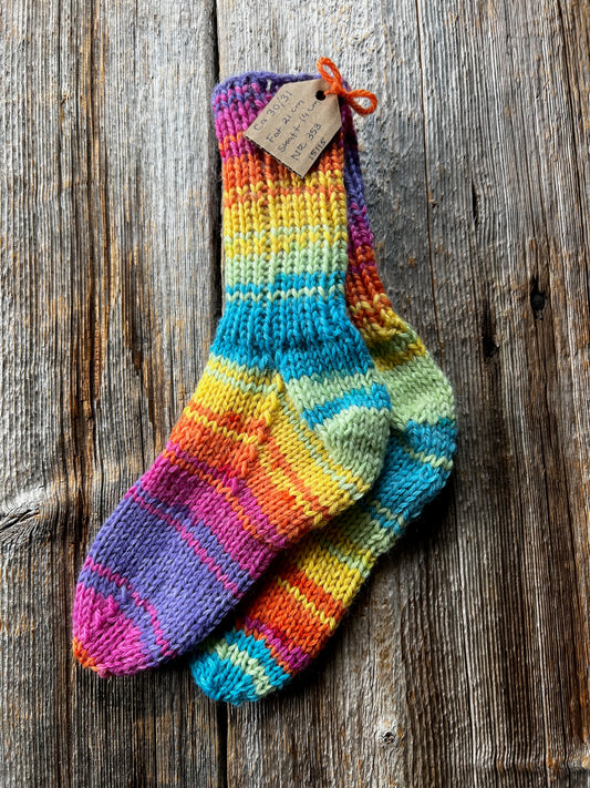 Handstickade sockor 30/31 Nr 353
