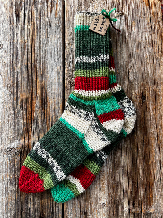 Handstickade sockor 38/39 Nr 393