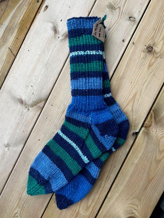 Handstickade sockor 44/45 Nr 460 (Kopia)